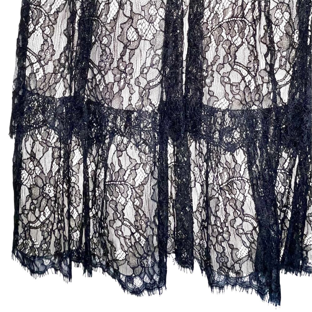 Alice + Olivia Lace Olive Tiered Mini Dress - Picture 5 of 11